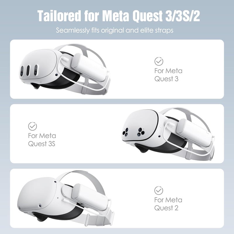SUPERUS Battery Pack for Meta Quest 3/3S & Oculus Quest 2, 5000mAh, PD20W Fast Charging, Extra 2-3H Playtime, Compatible with Original & Elite Straps, Lightweight Portable Rechargeable VR Accessories - Image 2